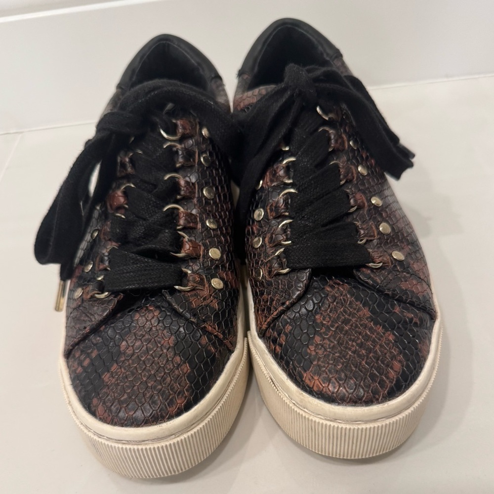 Joie Handan Studded Python Snake Embossed Leather… - image 2